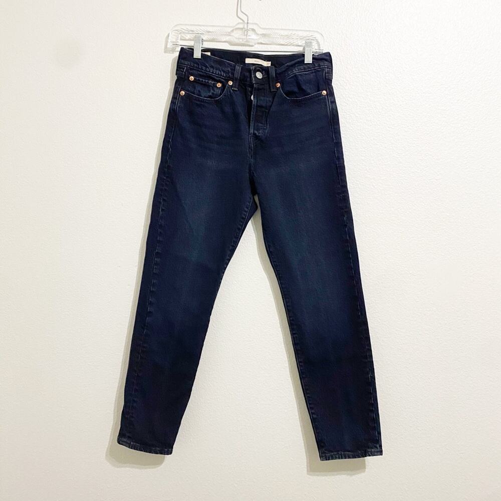 levi's wedgie straight black jeans size 27